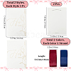 Gorgecraft 2 Sets Rectangle with Flower Pattern Paper Wedding Vows Card AJEW-GF0008-58A-2