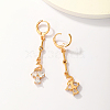 Fashionable Classic Teardrop Tassel Brass Hoop Earrings GN7789-1