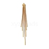 Brass Square Snake Chain Tassel Big Pendants KK-G510-10G-1