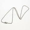 Tarnish Resistant Trendy Unisex 304 Stainless Steel Cable Chain Necklaces NJEW-M057-A-01-2