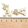 Brass Micro Pave Clear Cubic Zirconia Pendants KK-G498-01A-02-3