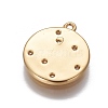 Brass Cubic Zirconia Pendants ZIRC-O029-11G-02-2