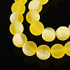 Frosted Transparent Glass Beads Strands GLAA-T032-T10mm-MBB11-3