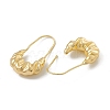 Brass Croissant Hoop Earrings for Women KK-K271-07G-2