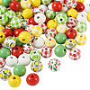 140Pcs 10 Styles Natural Wooden Beads Set WOOD-TA0001-76-3