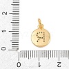 Brass Micro Pave Clear Cubic Zirconia Charms CU-CBA56CE-12G-R-3