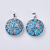 Synthetic Turquoise Pendants G-K234-E07-1