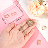 8Pcs 2 Styles Brass Spring Gate Rings KK-BBC0014-16-3