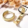 Rack Plating Ring Brass Hoop Earrings for Women EJEW-C125-13G-3