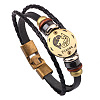 Braided Leather Cord Retro Multi-strand Bracelets BJEW-L616-20F-1