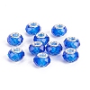 Faceted Glass European Beads GPDL-E004-01C-2