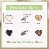 20Pcs 2 Colors Alloy Enamel Metal Buttons FIND-GF0008-18-2