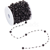 1 Roll Plastic Round Beaded Link Chains DIY-SC0024-96A-1