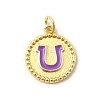 Brass Enamel Pendants KK-I378-09G-2