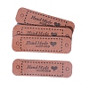 Rectangle with Word Handmade with Love Imitation Leather Label Tags PW-WGBE649-06-1