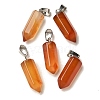 Natural Red Agate(Dyed & Heated) Pendants G-Z067-07P-16-1