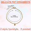 304 Stainless Steel Pendant Necklaces for Pet NJEW-DR00003-2