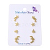 304 Stainless Steel Earring Sets EJEW-S248-05A-G-2