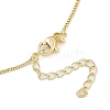 Brass Micro Pave Clear Cubic Zirconia Pendant Box Chain Necklaces for Women NJEW-U015-08G-01-3