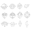 12Pcs 12 Styles 201 Stainless Steel Connector Charms STAS-SZ0002-58-1