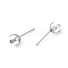 Non-Tarnish 304 Stainless Steel Stud Earring Findings X-STAS-L219-03A-P-3