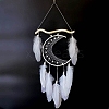 Moon Woven Net/Web with Feather Hanging Ornaments PW-WG47443-01-1