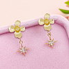 DICOSMETIC 50Pcs Alloy Flower Stud Earring Findings FIND-DC0003-35-4