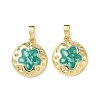 Brass Enamel Pendants KK-I371-30G-03-1