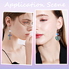 40Pcs 304 Stainless Steel Leverback Earring Findings STAS-SP0001-10RC-5