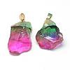 Natural Quartz Crystal  Pendants G-Q493-01G-2