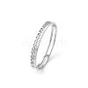 Fashionable 304 Stainless Steel Pave Rhinestone Hinged Bangles for Women LR5423-10-1
