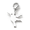 Non-Tarnish 201 Stainless Steel Bird Pendant Decorations HJEW-JM00652-01-1