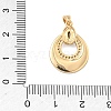 Brass Micro Pave Clear Cubic Zirconia Pendants KK-G556-01G-01-3