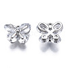 Brass Inlaid Clear Cubic Zirconia Charms ZIRC-S069-019P-2