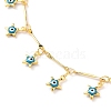 Brass Bar Link Chain Anklets AJEW-AN00319-02-2