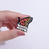 Butterfly with Word Anti-Social Safety Brooch Pin JEWB-PW0002-04-2