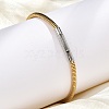 304 Stainless Steel Snake Chain Bracelets for Women BJEW-Z087-18GP-3