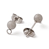 Non-Tarnish 304 Stainless Steel Stud Earring Findings STAS-E179-05C-P-2
