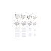 Unicraftale DIY Square Blank Dome Cuff Ring Making Kit STAS-UN0039-94-8