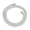 Non-Tarnish Men's 201 Stainless Steel Cuban Chain Necklace NJEW-R257-001A-P-1