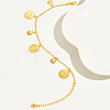 Fashionable Brass Fringe Coin Anklets with Shiny Sequins for Beach Women IY5782-1