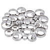 SUPERFINDINGS 40Pcs 40 Styles 201 Stainless Steel Guides Ring FIND-FH00006-87-1