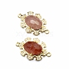 Natural Strawberry Quartz Connector Charms PW-WGBE7B8-03-1