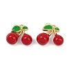 Brass Enamel Charms KK-L231-21G-04-1
