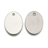 Tarnish Resistant 201 Stainless Steel Oval Stamping Blank Tag Pendants STAS-S031-04-1