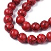 Synthetical Turquoise Gemstone Round Bead Strands TURQ-R035-10mm-04-01-3