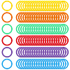 120Pcs 6 colors Plastic Loose Leaf Book Binder Rings KY-CP0001-25B-1