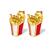 S925 Sterling Silver French Fries Stud Earrings GM3064-1-2