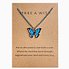 Bohemian Alloy Enamel Butterfly Pendant Necklaces for Women WG0CAA2-12-1