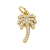 Rack Plating Brass Micro Pave Cubic Zirconia Pendants KK-P279-09G-1